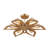 Jollain 6-Light Natural Rattan Coastal Semi-Flush Mount Chandelier