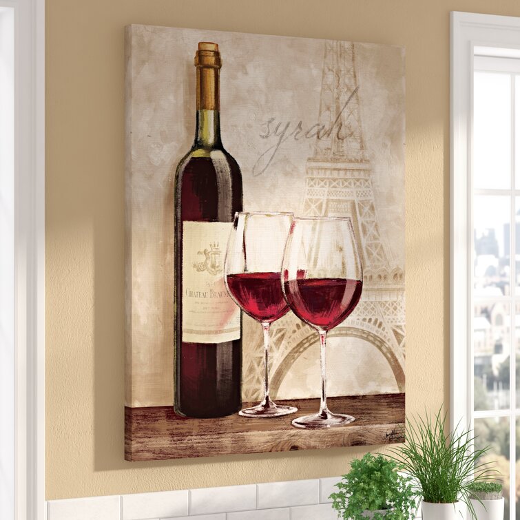 Lark Manor Wine in Paris IV by Janelle Penner Graphic Art on Canvas   Reviews Wayfair Canada