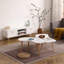 Table basse avec pieds en bois massif