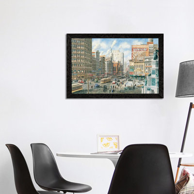 Detroit Looking North On Woodward by Stanton Manolakas - Print on Canvas