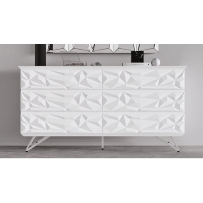 Vortice Accent Chest - White