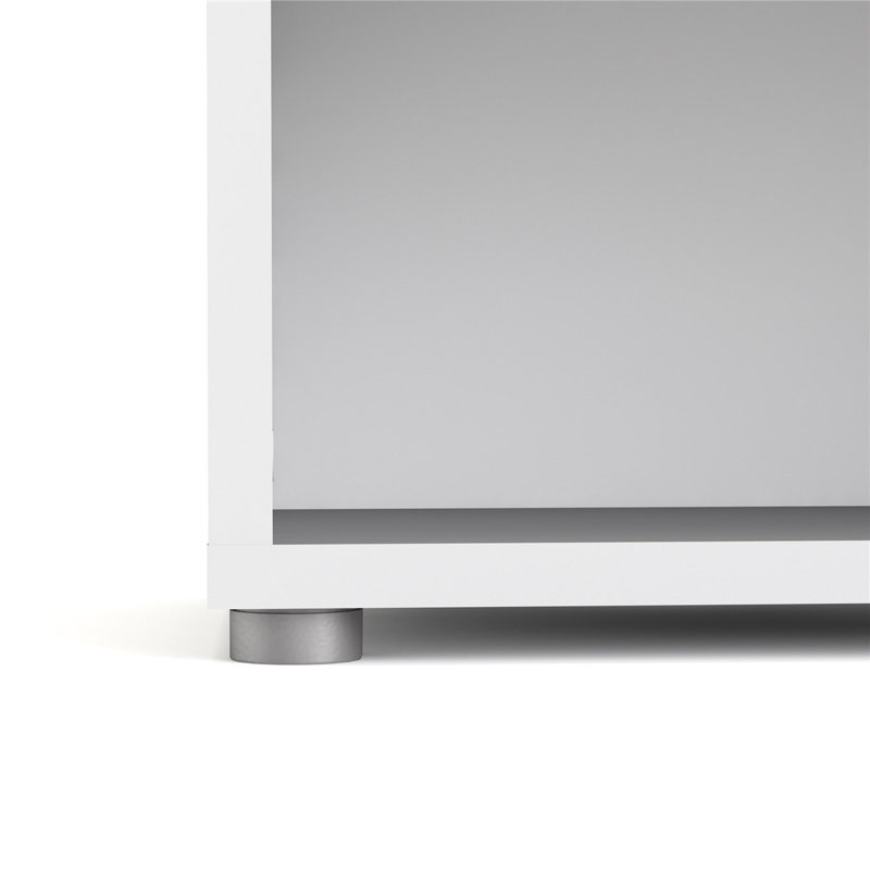 Longii Standard Bookcase, White, 186cm H x 89.2cm W x 40.1cm D