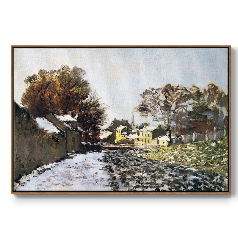" Snow At Argenteuil, 1874 ", Noyer, H 27 po x l 41 po x P 2 po