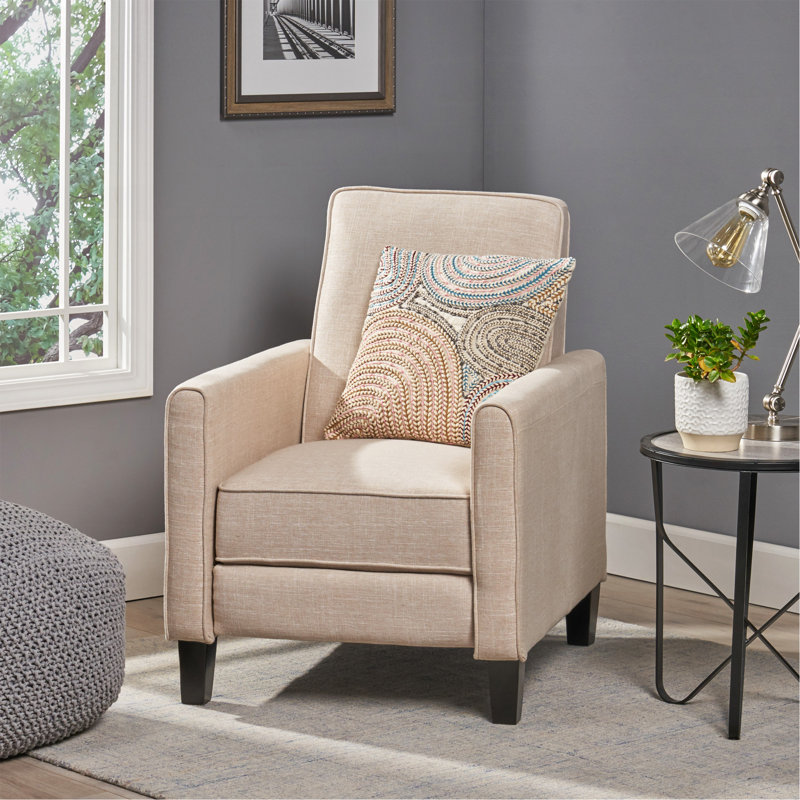 Fauteuil inclinable manuel en lin, Beige