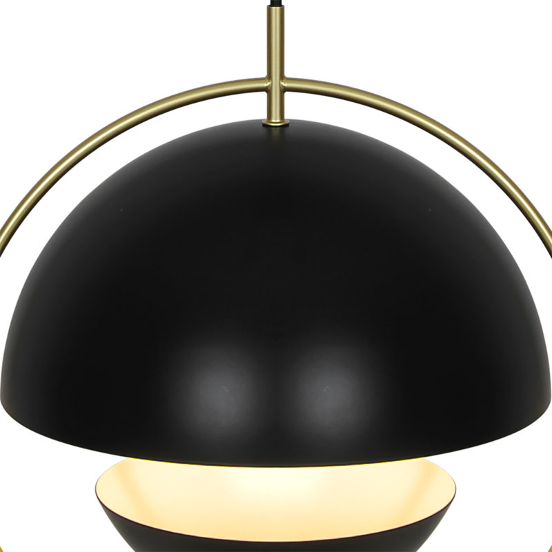 1 - Light Satin Pendant, Black