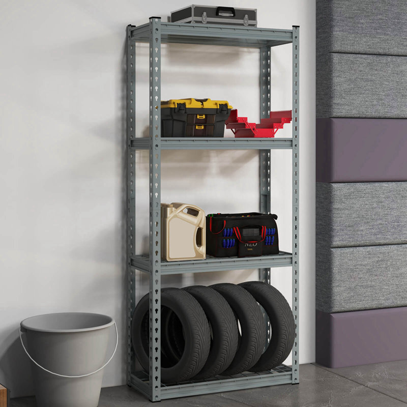 Rayonnage Martella, Gris, H 60 po x l 27,5 po x P 12 po