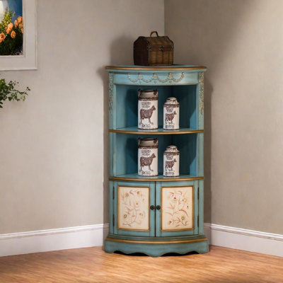 Élégante armoire d'angle multifonctionnelle rétro