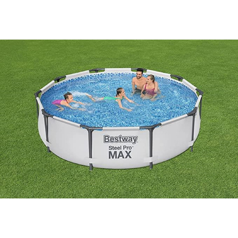 Steel Round Frame Set Pool 76cm H x 305cm W x 305cm L