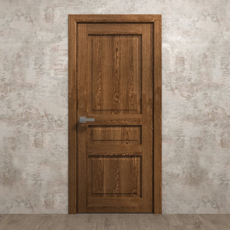 Porte intérieure intérieure | Ego 5012 | Poignée simple à panneau régulier | Portes de salle de bain modernes, Chêne cognac