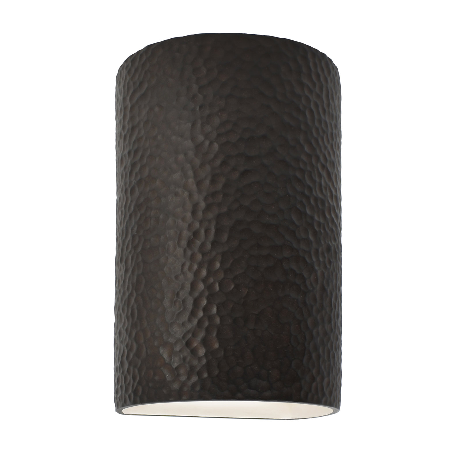Nomad Ceramic Outdoor Sconce, Hammered Iron