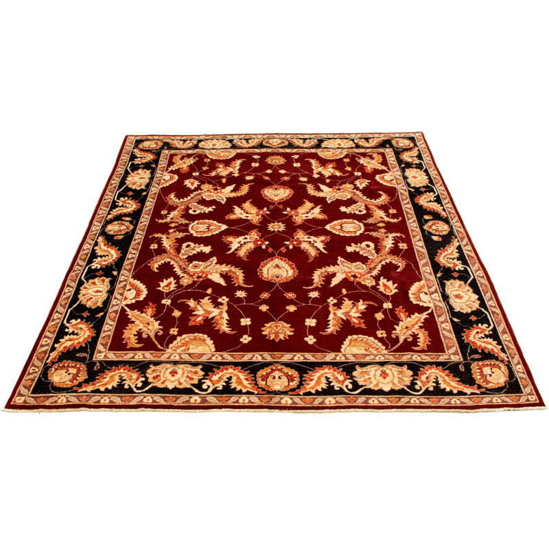 Tapis décoratif Ivoire en laine noué à la main de conception unique 8 pi 1 po x 10 pi 3 po Denley New Age