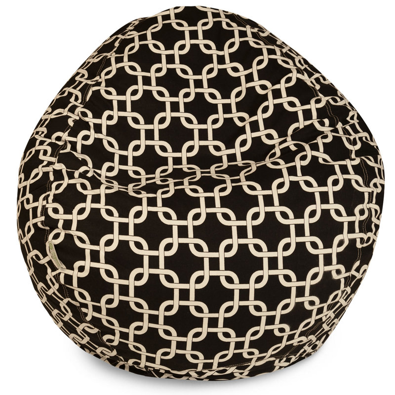Bean Bag Chair, 22'' H x 28'' W x 28'' D, Black Polyester