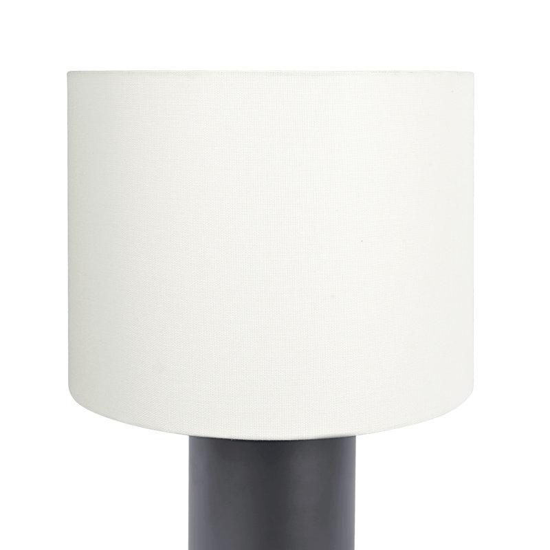 Aura Black Table Lamp With On/Off Switch Black Block Base