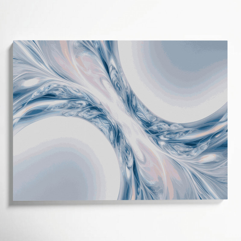 "Gradient Abstract" 68, art mural sur toile grise, H 8 po x l 10 po