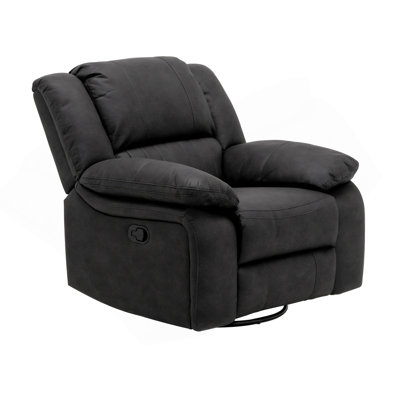 Black Swivel Gliding Recliner