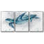 «Blue Turtle II», peinture sur toile 3 pièces-2083693878-2083693879