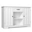 Buffet de 45,7 po de largeur avec portes de garde-manger, tablettes réglables et grand tiroir-458506403