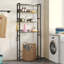Calirose 23.6" W x 68 "H x 9.4" D Over The Toilet Storage with 4-tier shelf & 4 hooks-875606889