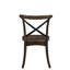 Chaises d'appoint en chêne foncé avec rails en métal noir 2 - style industriel rustique pour une paire de chaises pour la maison, attrait élégant, assise, moderne