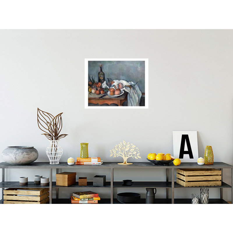 Nature morte aux oignons, impression par Paul Cézanne, H 22 po x l 28 po