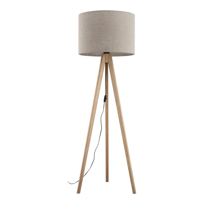 Lampe trépied en lin Tationna