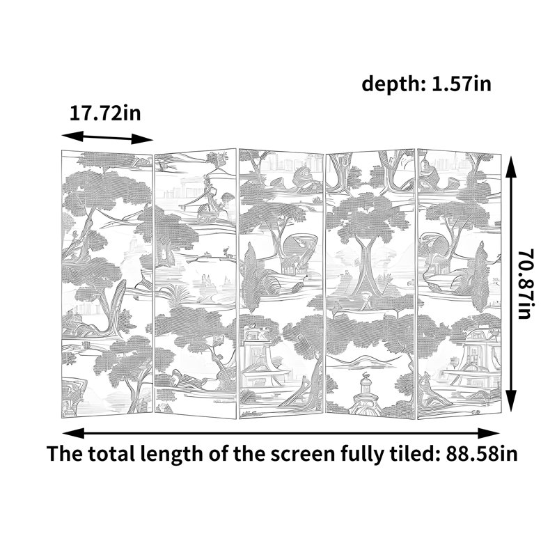Canon Nordic Style Divider, 70.87" H x 88.58" W x 1.57" D