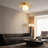 Modern Brass 12.99" 1-Light Semi-Flush Mount Light with Opal Glass Globe