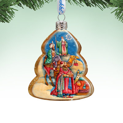 3'' Handmade Glass Holiday Shaped Ornament