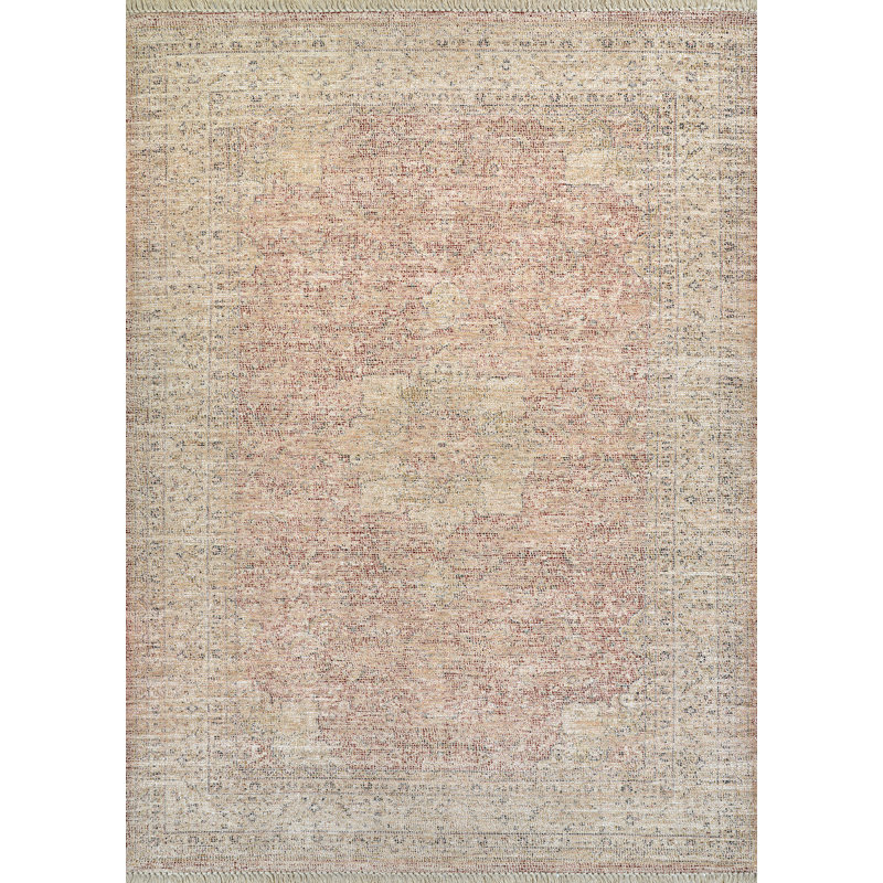 Tapis multicolore grenat Tateo Tajan, 9 pi x 12 pi