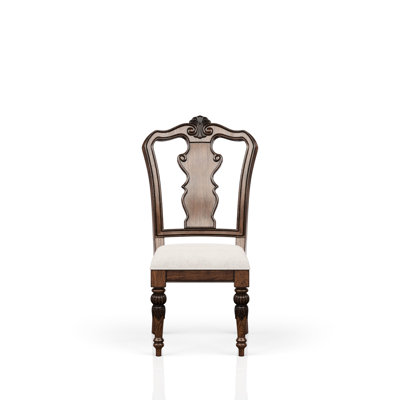 Traditional Side Chair With Upholstered Seat For Elegant Look Seat, 20.17 In Width, Finish