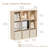 9-Cube Bookcases, Closed Back Bookshelf Storage Unit, Style Cabinet for Living Room Bedroom Office-916077978-916077979