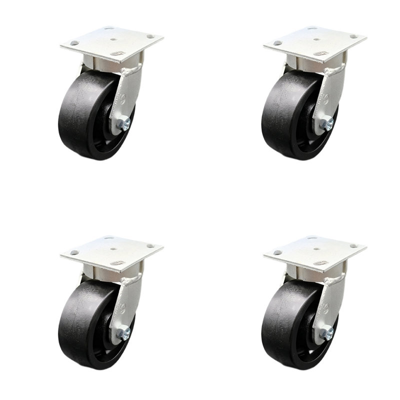 Roulettes pivotantes en nylon Kingpinless