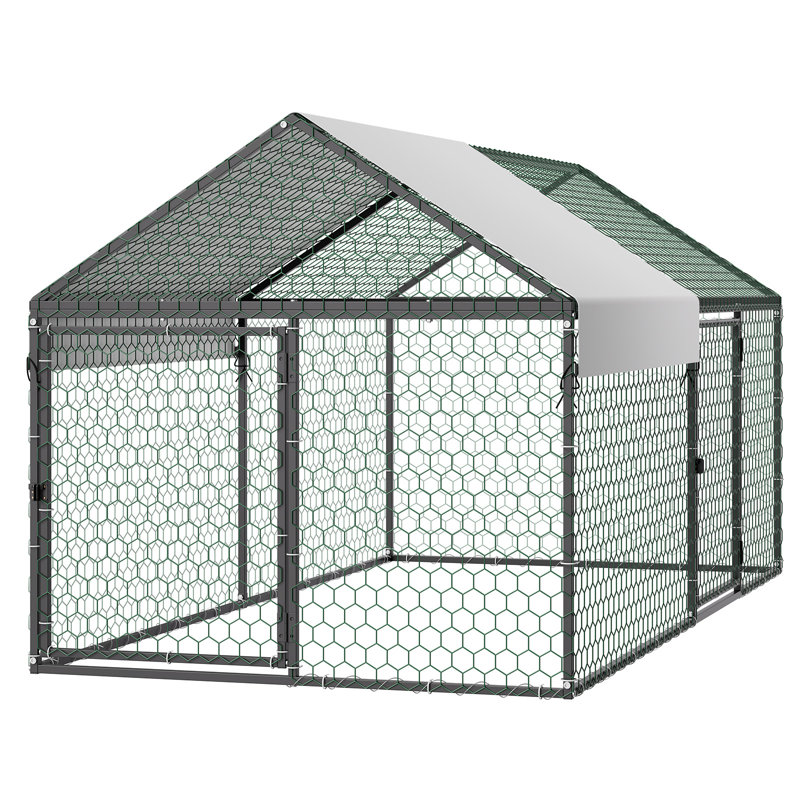 Cage à lapin 39,37 x 78,74 x 39,37 po, en cuivre noir avec ventilation