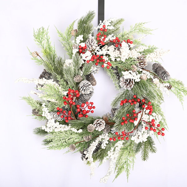 Berry Cedar 26 Foam Wreath The Holiday Aisle Color: Red