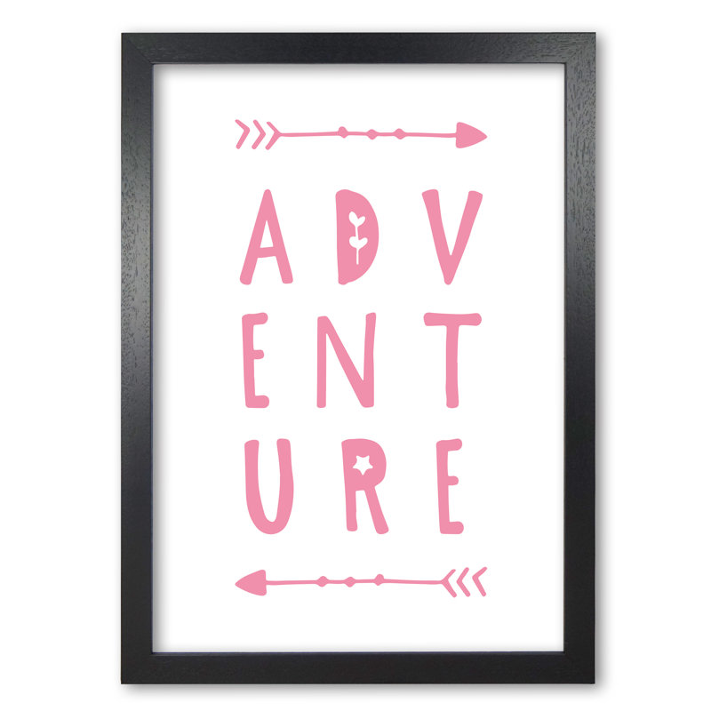Adventure - Print, 30 cm H x 21 cm W x 5 cm D, Black Grain Frame