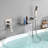 1 Handle Wall Clawfoot Tub Faucet with Diverter