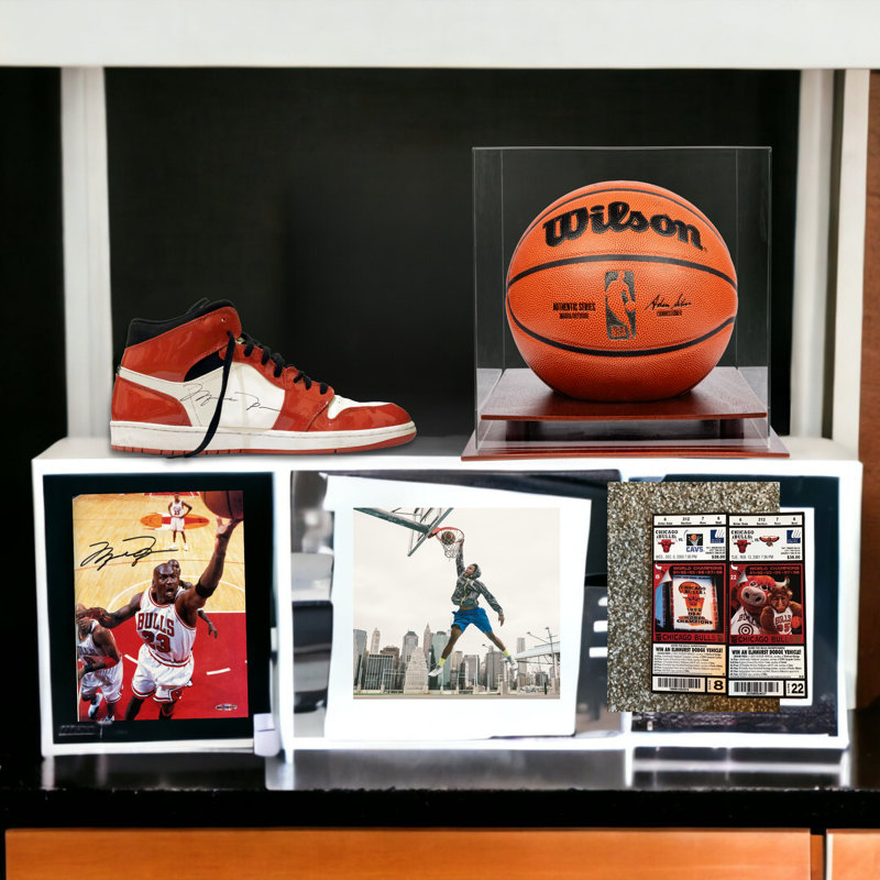 Présentoir à balles de basketball en bois massif 15 po x 15 po DECOMIL