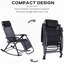 Fauteuil inclinable d'extérieur avec fauteuil inclinable noir