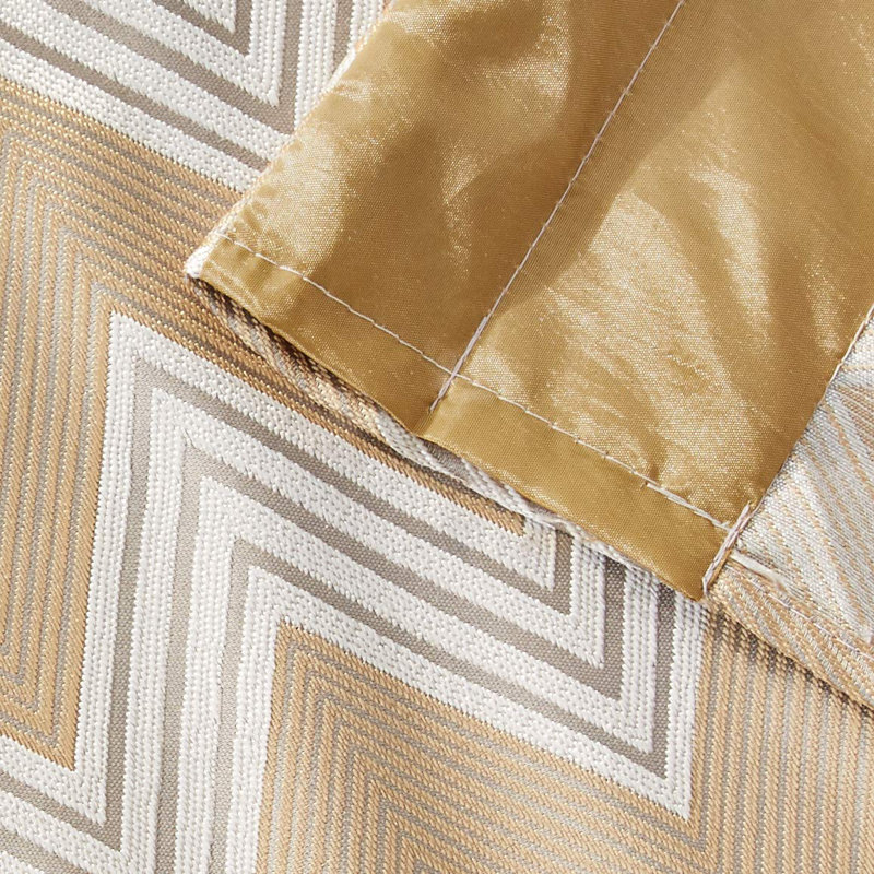 Seiter Chevron Tailored Window Valance, Gold