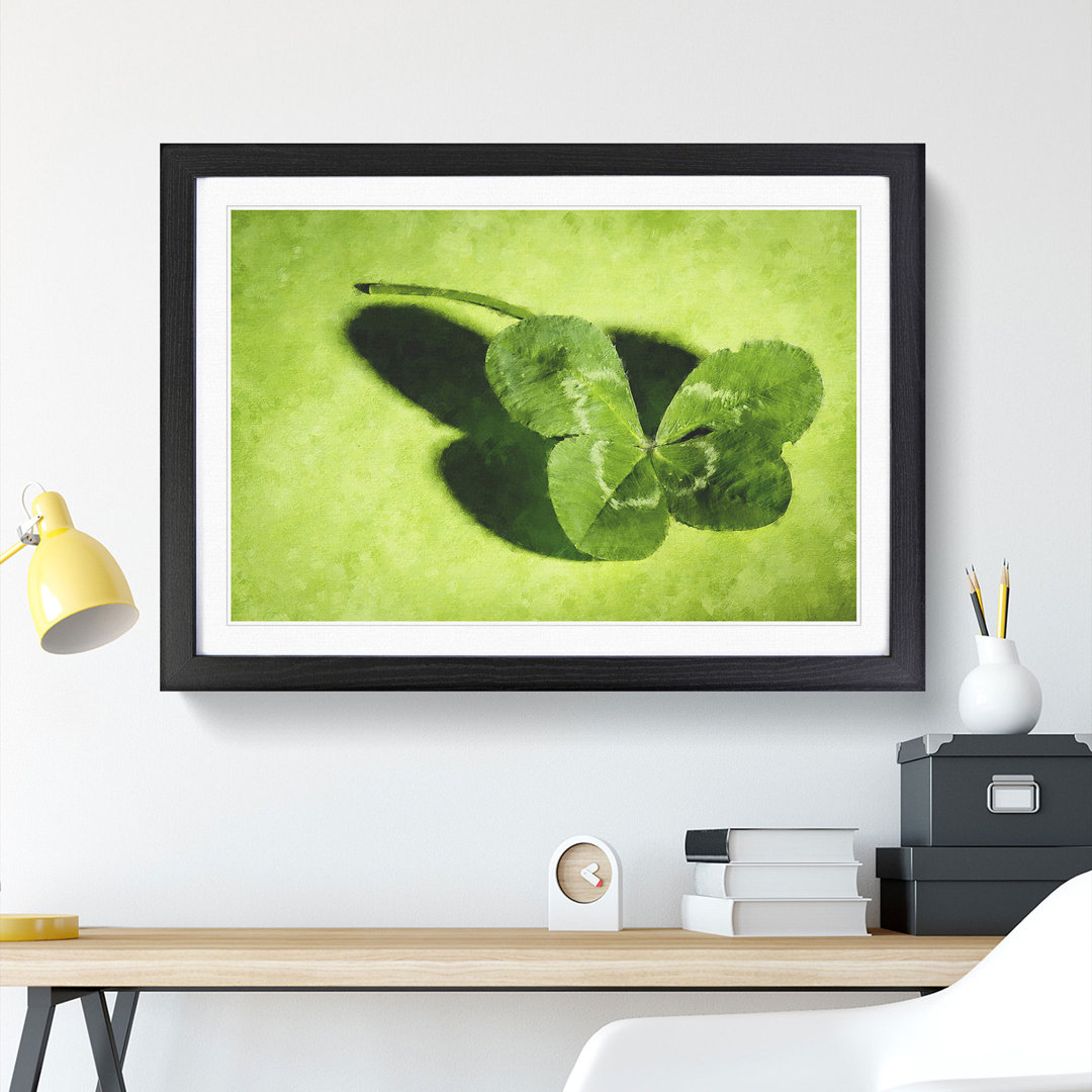 Irish Four Leaf Clover - Picture Frame Painting