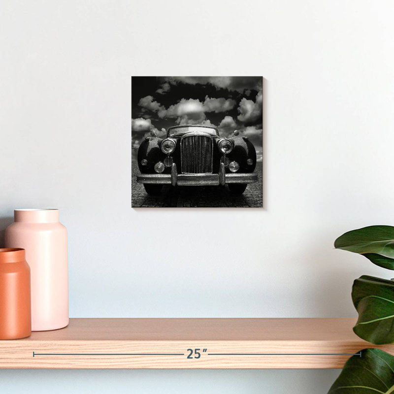 Voiture rétro Mehar Noir, H 10 po x l 10 po