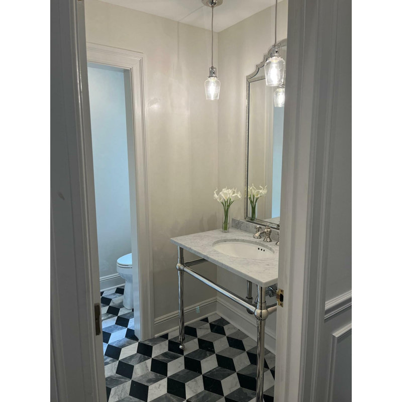 Havasar 8x9 Hexagon Honed Marble Mosaic Tile, Grigio Honed