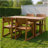 5-Piece HDPE Outdoor Dining Set for 4 – Weather-Resistant Patio Table with Umbrella Hole and 4  Armrest Chairs, Durable Garden Furniture for Backyard, Lawn(Brown)-1428633074-1428633069