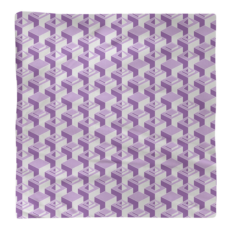 Serviette de table en coton à motif de gratte-ciels à deux couleurs, H 0,1 po x l 10 po x P 10 po, Violet, Croisé en coton