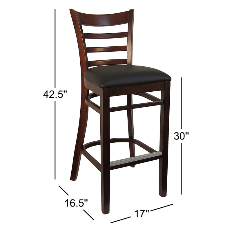 30'' Bar Stool, Dark Mahogany