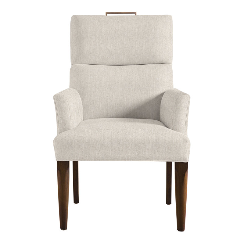 Thom Filicia Home Fabric Tight Back Arm Chair, Instant Parchment, Havana