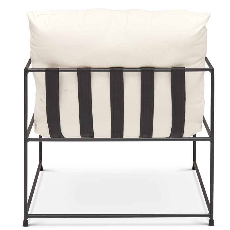 Danita Armchair, Washed White Performance Canvas