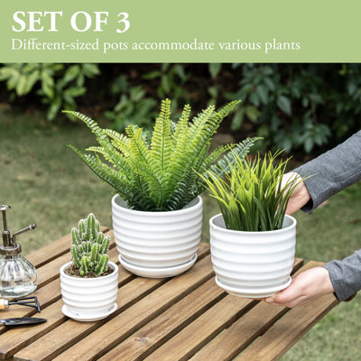 Ensemble de pots à fleurs en céramique
