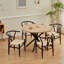 Set Of 2 Chairs - Mid-Century Dining Chairs - Natural Wood Color Frame With Woven Seat-485731601