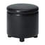 Repose-pieds de rangement rond en similicuir de 15,75 po avec couvercle réversible Ahl Arsy-1156217816